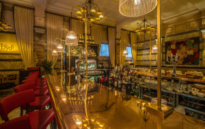 Plush furnishings and natural copper surfaces in Boyds Grill & Wine Bar, London