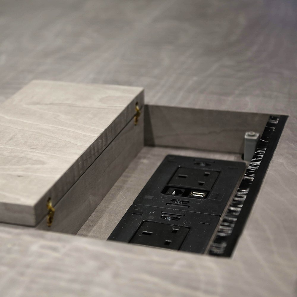 AV unit with flap meeting table AV unit with flap meeting table